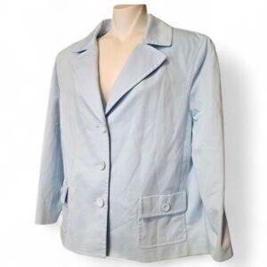 Talbots Light Blue Blazer  Button-Up Shirt